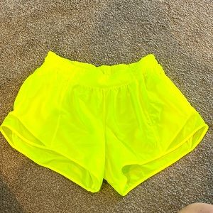 Neon yellow lululemon short
